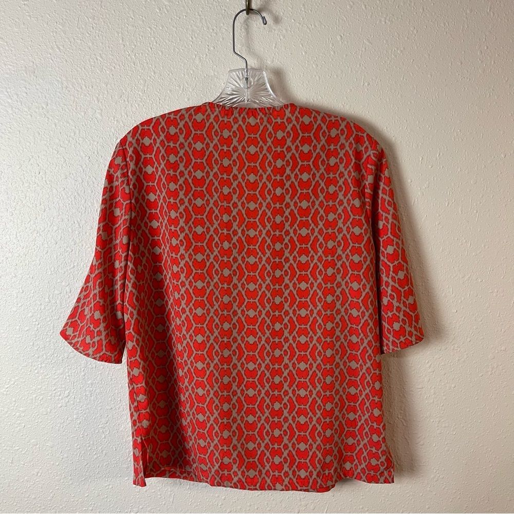 Three Eighty Two Printed Blouse Size Medium - image 2